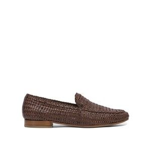 Pons Quintana Woven Design Brown Loafers With Low Heel Comfort - NWT